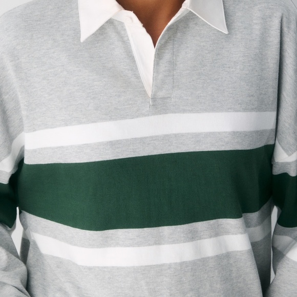 TNA Mighty Cotton Lomu Polo Longsleeve — XXS (Hthr Chrm / Campus Grn) - Picture 6 of 11